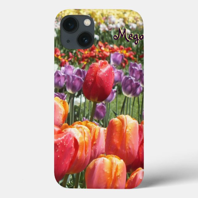 Spring Tulip Garden iPad Case -Personalise (Back)