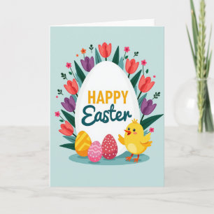 Spring Tulip Happy Easter Card