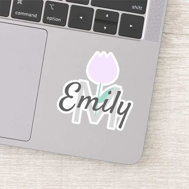 Spring Tulip Monogrammed Custom Name (Detail)
