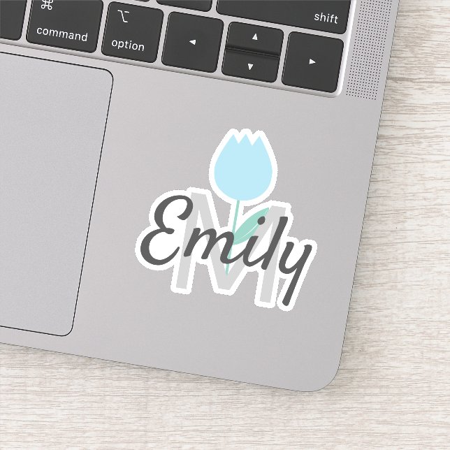 Spring Tulip Monogrammed Custom Name (Detail)