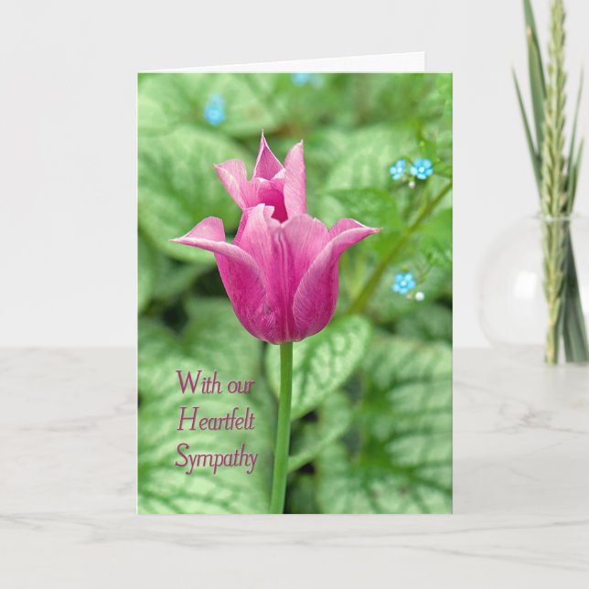Spring Tulip Sympathy Card (Front)