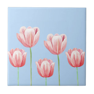 Spring tulip tile