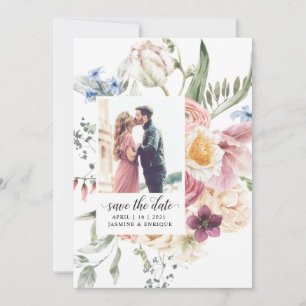 Spring Tulip Watercolor Bouquet Photo Save The D Save The Date