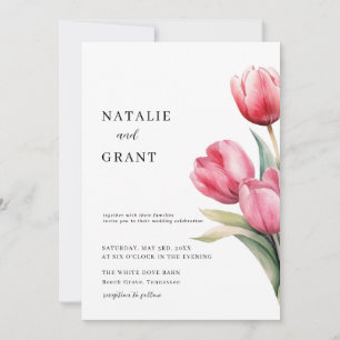 Spring Tulip Wedding Invitation