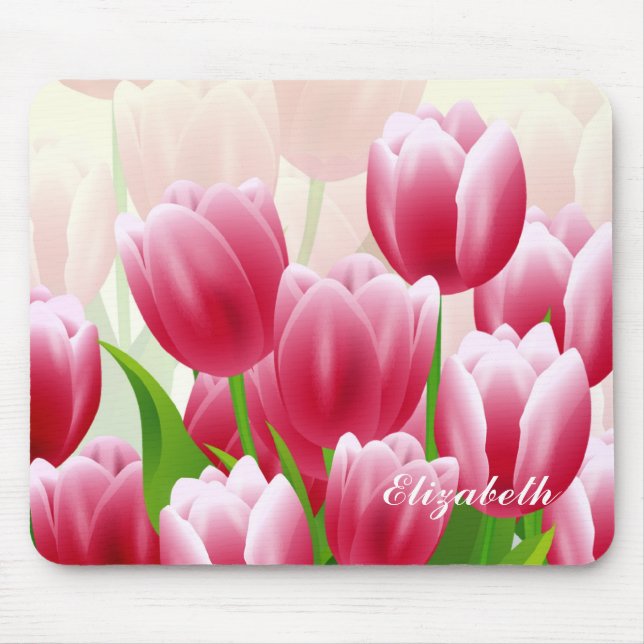 Spring Tulips Easter Custom Gift  Mouse Mat (Front)