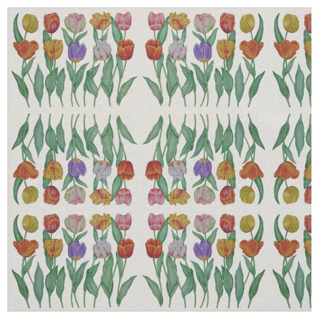 Spring Tulips Fabric (Swatch)