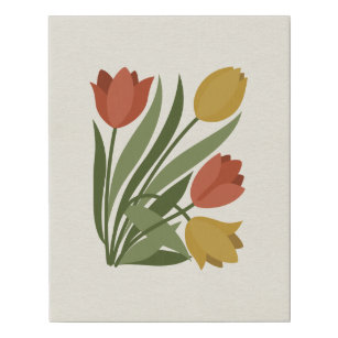 Spring Tulips Faux Canvas Print
