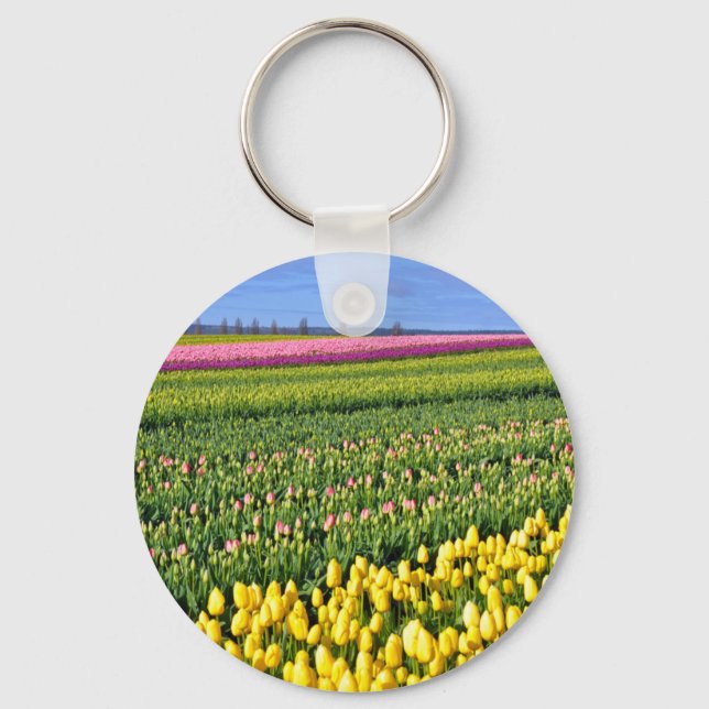 Spring tulips field key ring (Front)