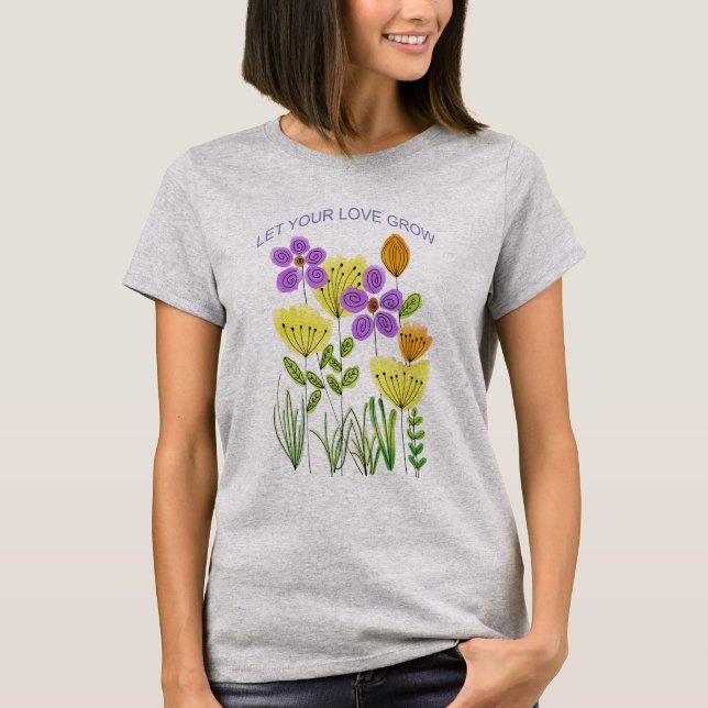 Spring Tulips Flower T-Shirt (Front)