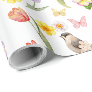 Spring Tulips Flowers Decoupage  Wrapping Paper