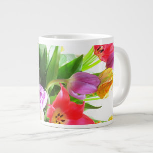 Spring Tulips Flowers Large Coffee Mug