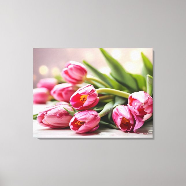 Spring tulips for Valentines day Canvas Print (Front)