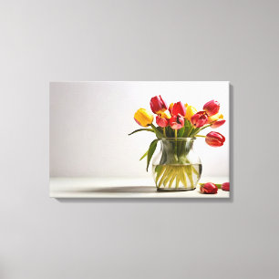 Spring tulips for Valentines day Canvas Print