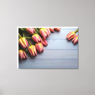 Spring tulips for Valentines day Canvas Print