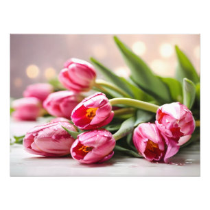 Spring tulips for Valentines day Photo Print