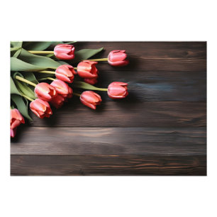 Spring tulips for Valentines day Photo Print