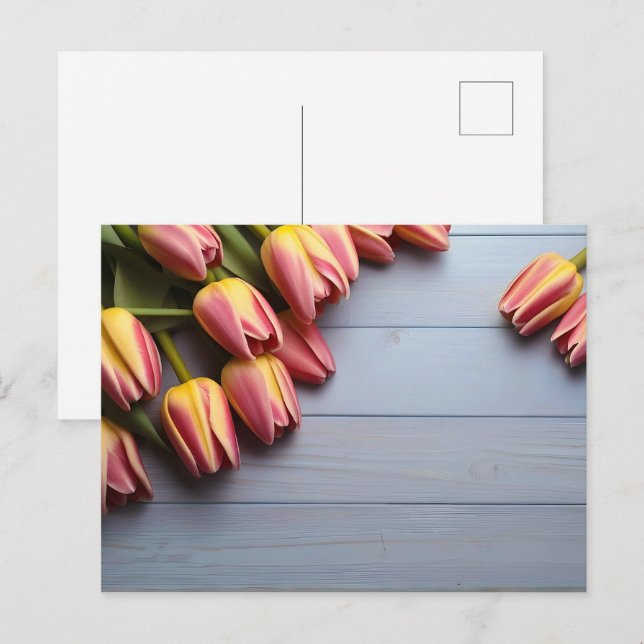 Spring tulips for Valentines day Postcard (Front/Back)