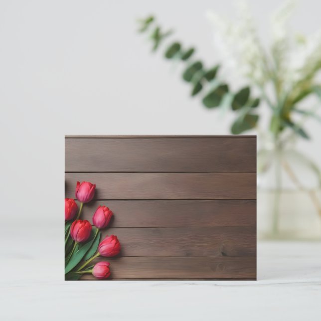 Spring tulips for Valentines day Postcard (Standing Front)