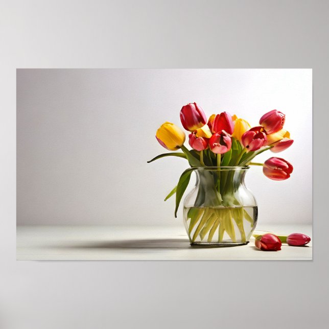 Spring tulips for Valentines day Poster (Front)
