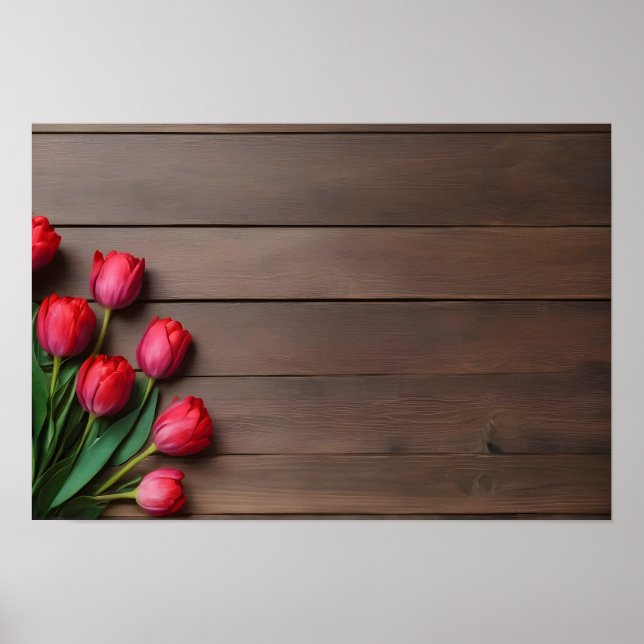 Spring tulips for Valentines day Poster (Front)