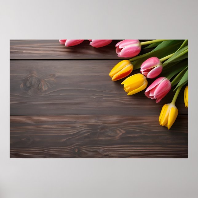 Spring tulips for Valentines day Poster (Front)