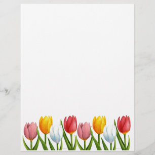 Spring Tulips Letterhead