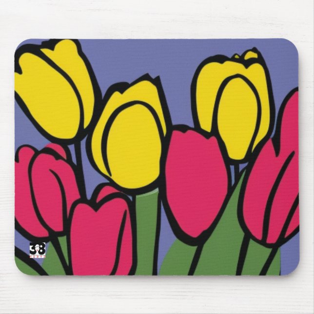 Spring Tulips Mouse Mat (Front)