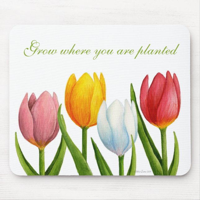 Spring Tulips Mousepad (Front)