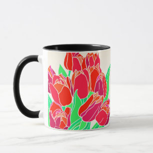 Spring tulips mug