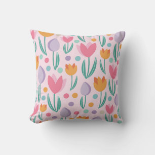 Spring Tulips Pattern Cushion