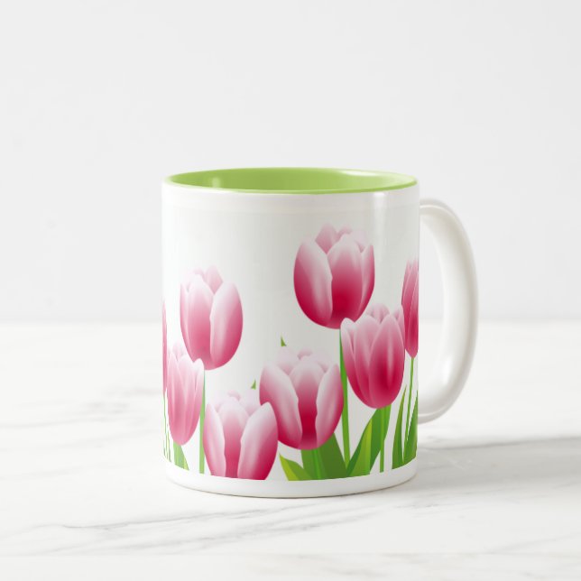 Spring Tulips Persian New Year Gift Mugs (Front Right)