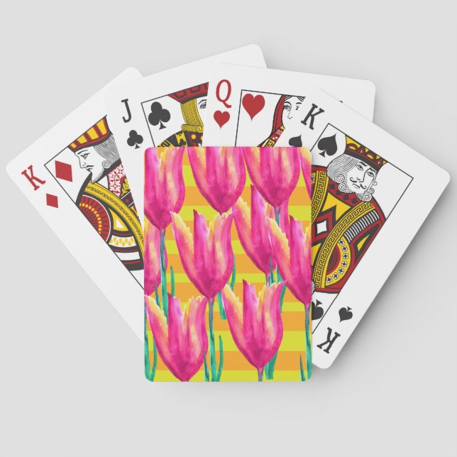 Spring Tulips Playing Cards (Back)