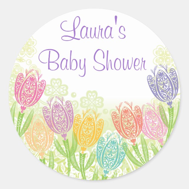 Spring Tulips Sticker (Front)