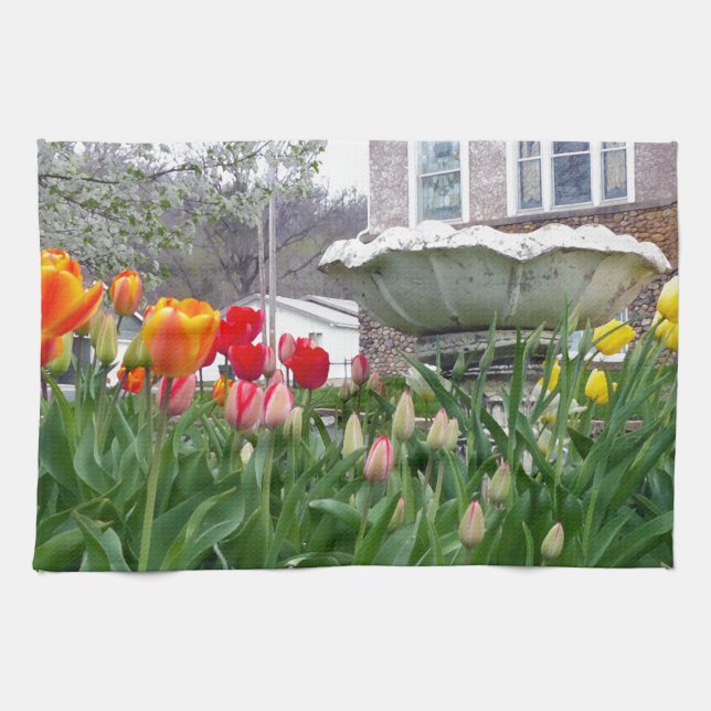 Spring Tulips Tea Towel (Horizontal)