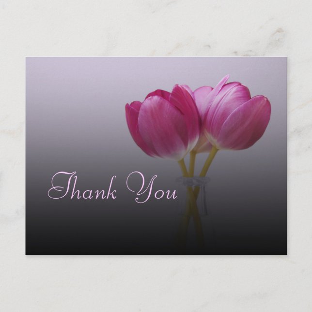 Spring Tulips Thank You Postcard (Front)