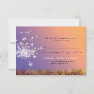 Spring Twilight Dandelion Wedding RSVP