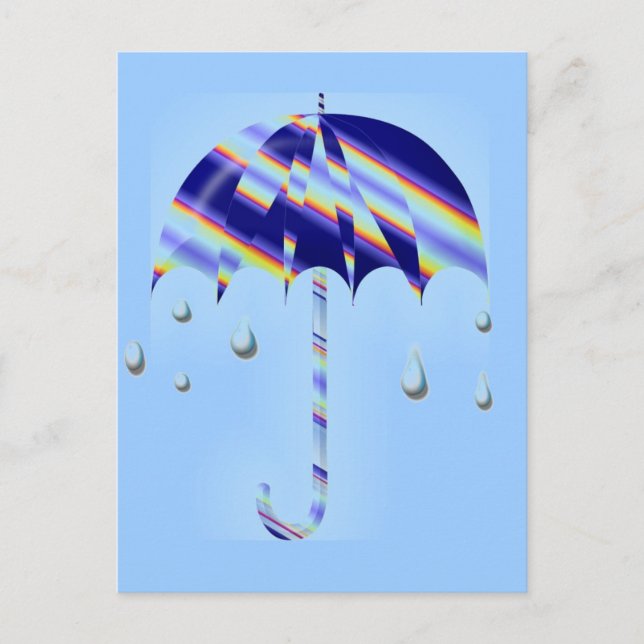 Spring Umbrella Postcard (Front)