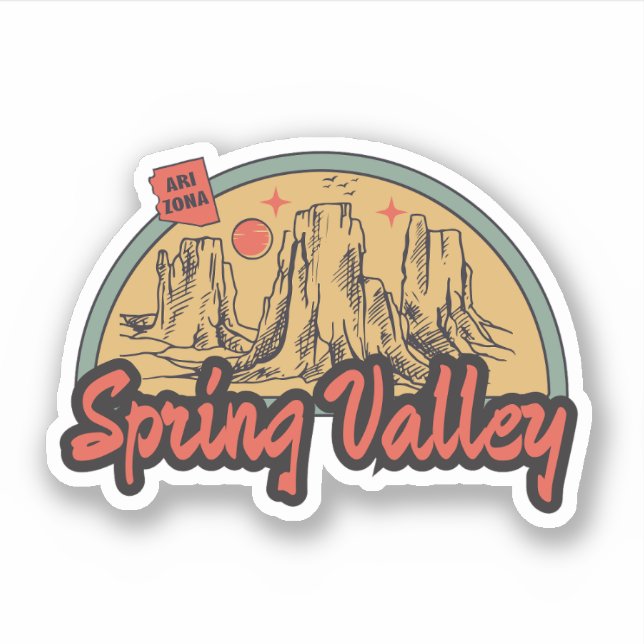 Spring Valley, Arizona  Sticker (Front)