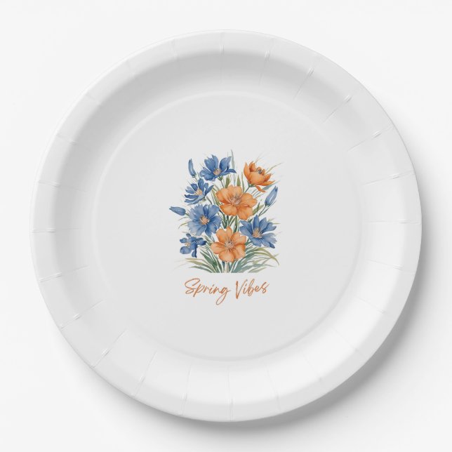 Spring VIbes Paper Plate (Front)