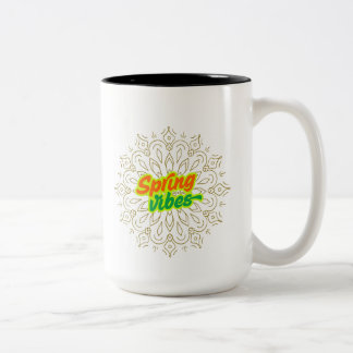 SPRING VIBES Two-Tone COFFEE MUG