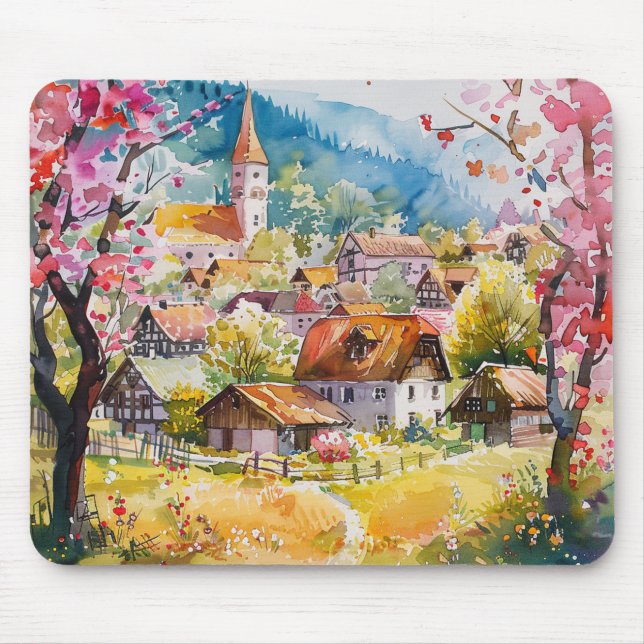 Spring Village Mouse Mat (Front)