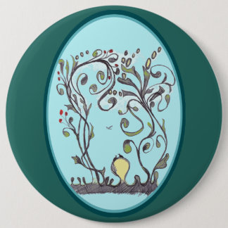Spring Vines Just Wanna Have Some Fun 6 Cm Round Badge
