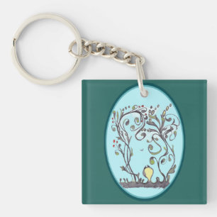 Spring Vines Just Wanna Have Some Fun Key Ring