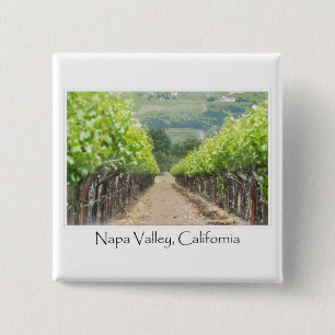 Spring Vineyard in Napa Valley California 15 Cm Square Badge