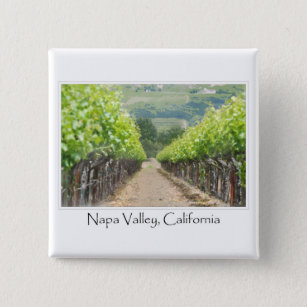 Spring Vineyard in Napa Valley California 15 Cm Square Badge