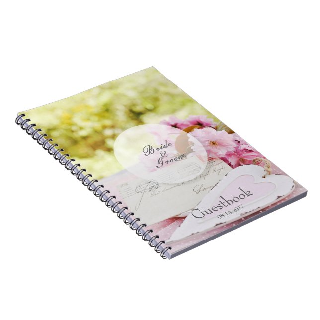 Spring vintage flower loveletter guest book (Right Side)