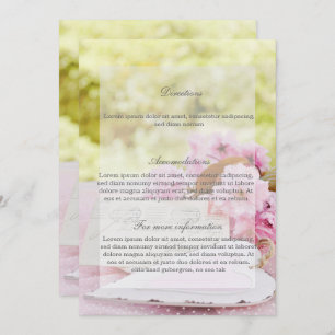 Spring vintage flower loveletter wedding Direction Invitation