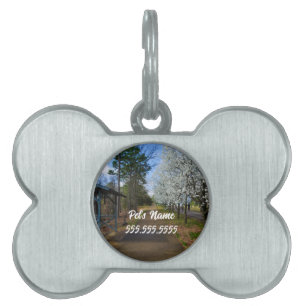 Spring Walk Pet Name Tag