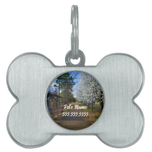 Spring Walk Pet Name Tag (Front)
