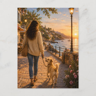 Spring Walk with My Best Friend Postcard